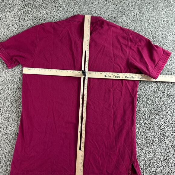 Robert Graham Shirt Mens Medium Red Maroon Classic Fit Short Sleeve Polo - Picture 5 of 8